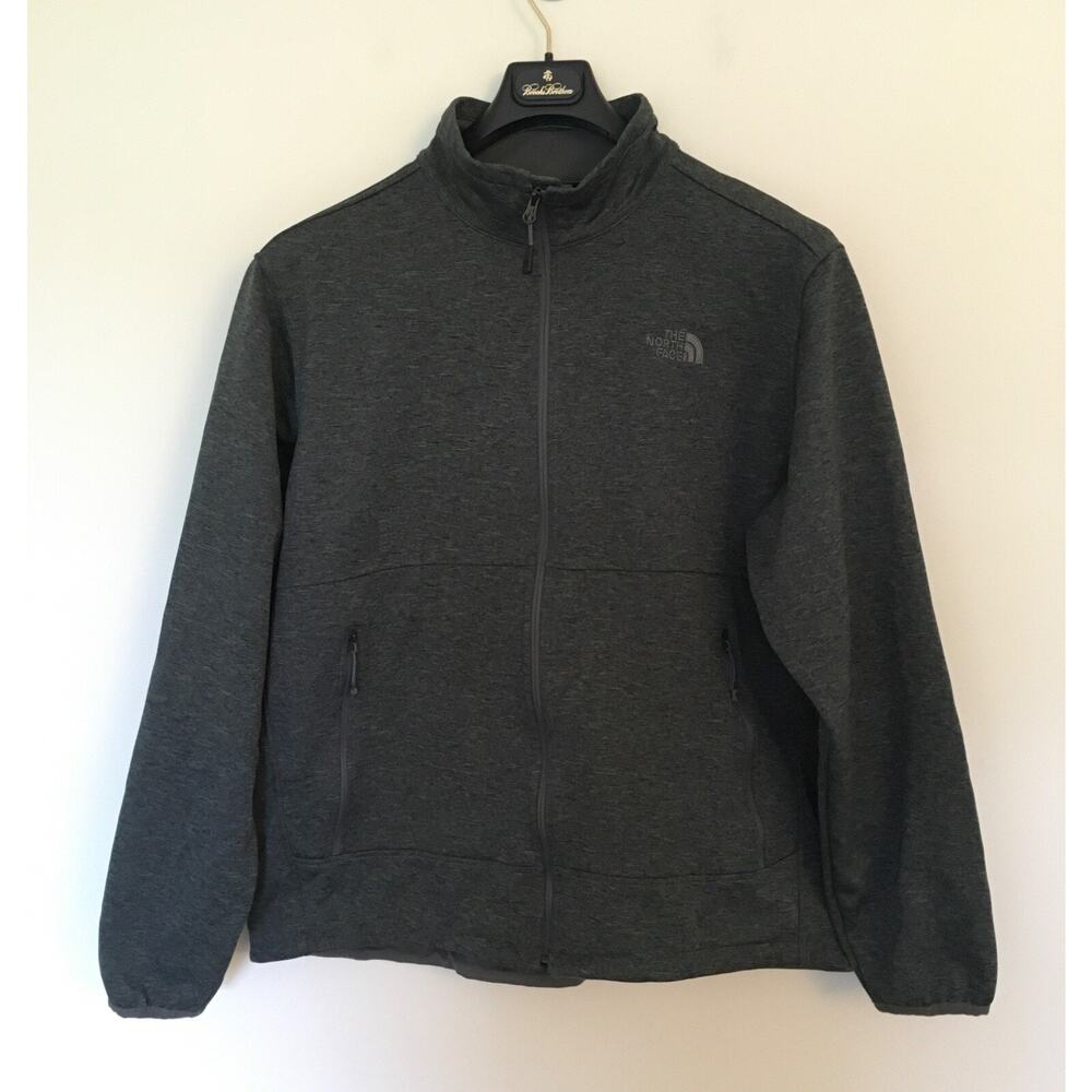 The North Face Mens Canyonwall Heather Gray Softshell Jacket Sz XL Full Zip